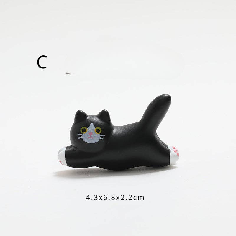 Gohobi （We cover U.S. import duties） - Venta al por mayor Imanes - Imán para refrigerador con adorno de gato de cerámica hecho a mano Gohobi2