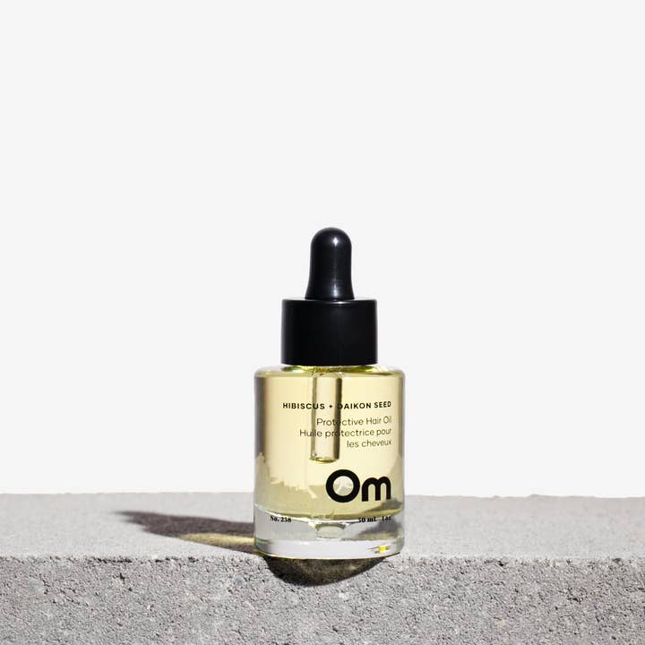 Om Organics Skincare - Wholesale Hair Oil - Hibiscus + Daikon Seed Protective Hair Oil