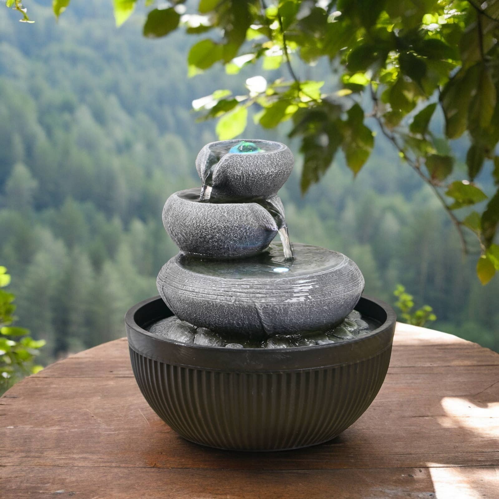 Zen'Arôme – wholesale Decorative tabletop object – Nature Geelong Indoor Fountain – Sleek & Modern Design11