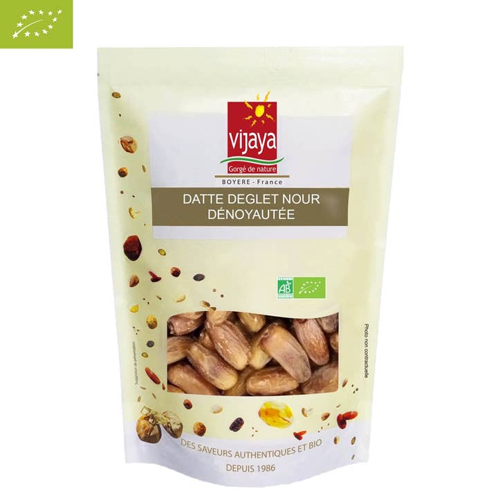 VIJAYA - SAS J.L. BOYERE – wholesale Dried/dehydrated fruit – DEGLET NOUR date - pitted - Cat I - ALGERIA - 1 kg-Organic*