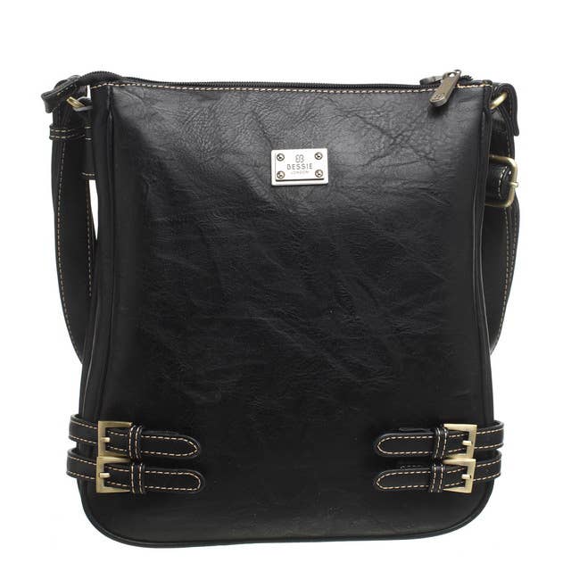 Bessie London - Wholesale Crossbodytas - Dames - Klassieke schoudertas met gesp en ritssluiting0