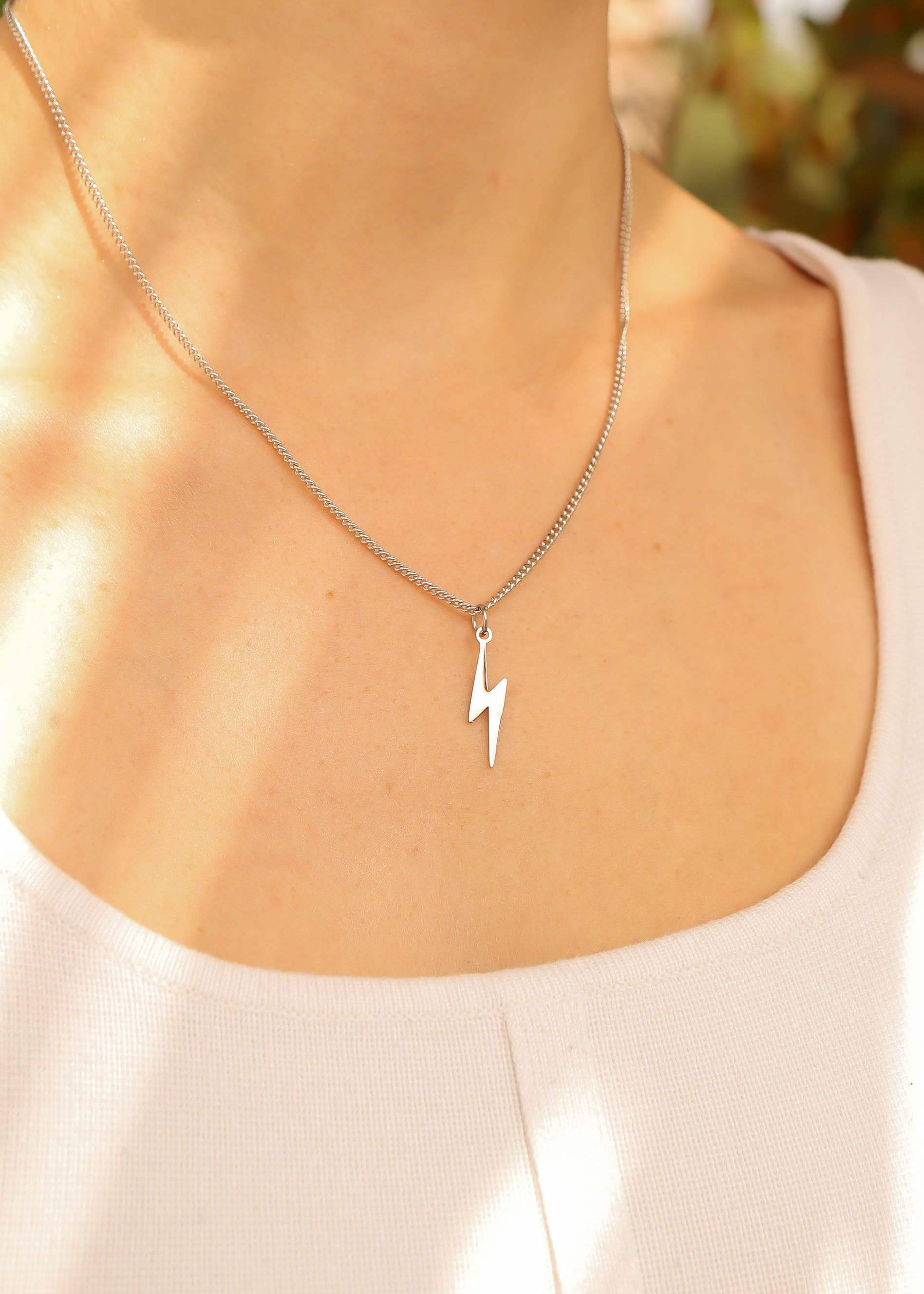 WJW - Wholesale Individual Charm/Pendant - 18K Gold PVD Stainless Steel Lightning Bolt Charm2