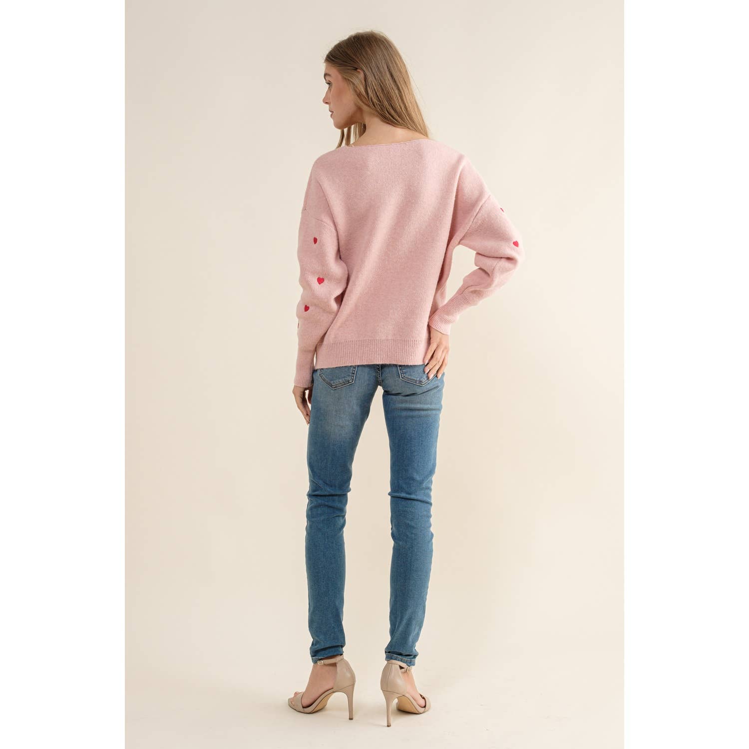 Sweet Generis - Wholesale Knit Sweater - Women's - HEART PATTERN BOXY KNIT PULLOVER SWEATER17