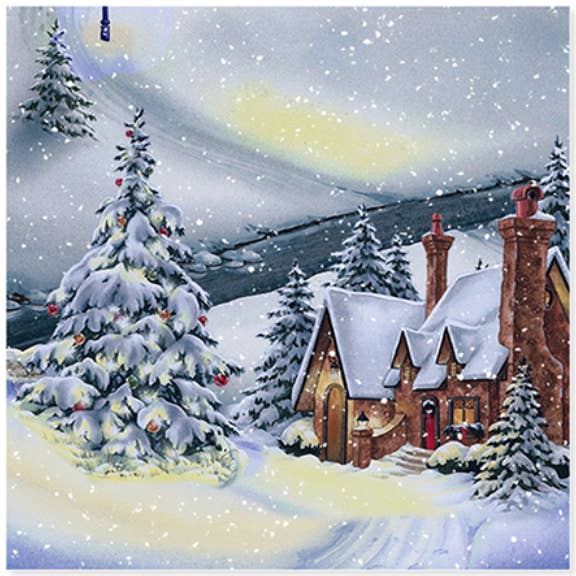 Up With Paper - Wholesale Christmas Card - Midnight Tree Gift Card Holder