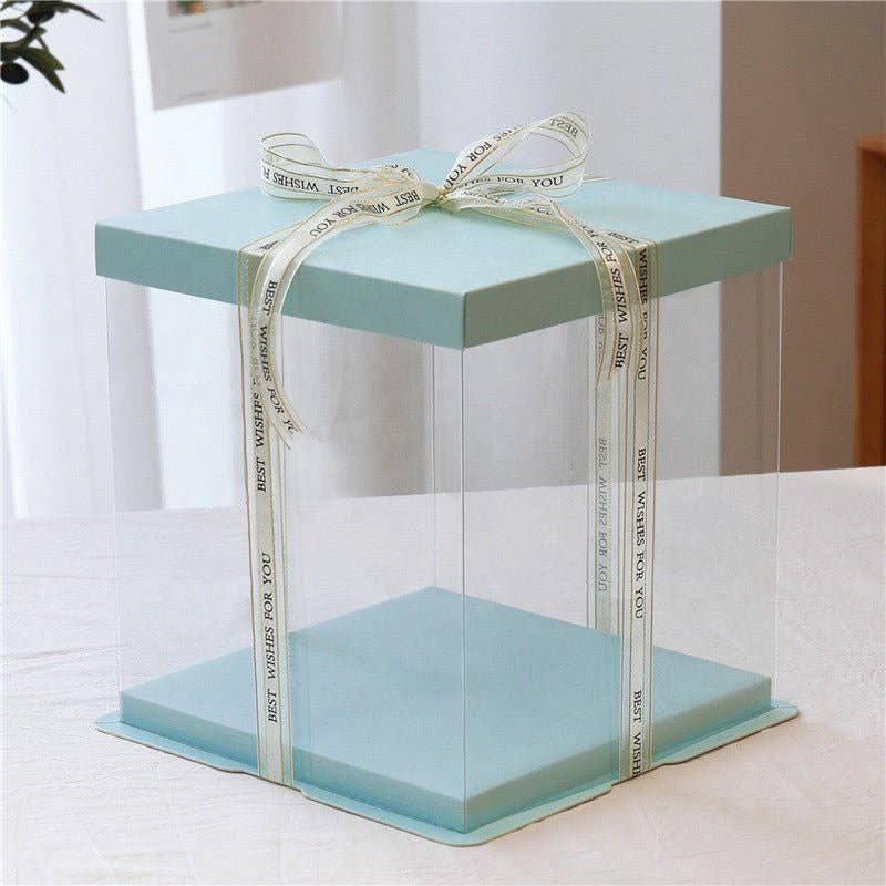 Elegant Design Supply - Vente Coffrets cadeaux - Grande boîte carrée transparente et claire avec base et couvercle10