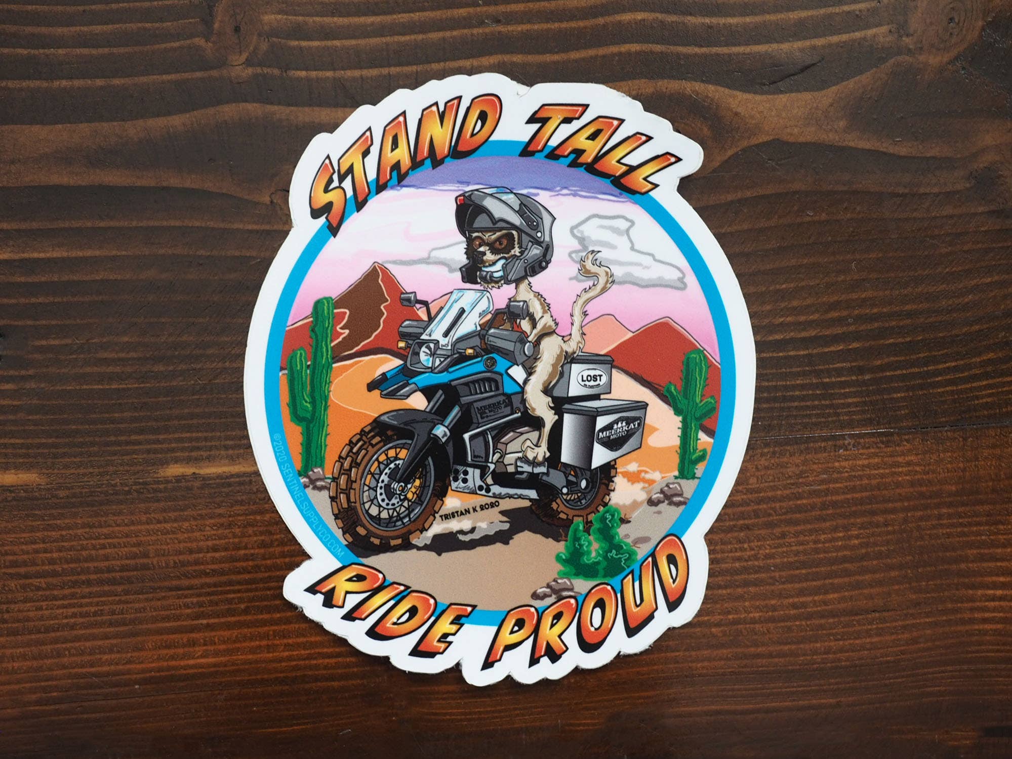 Sentinel Supply - Wholesale Sticker - Meerkat Moto Desert Art Stickers for ADV Motorcycles4
