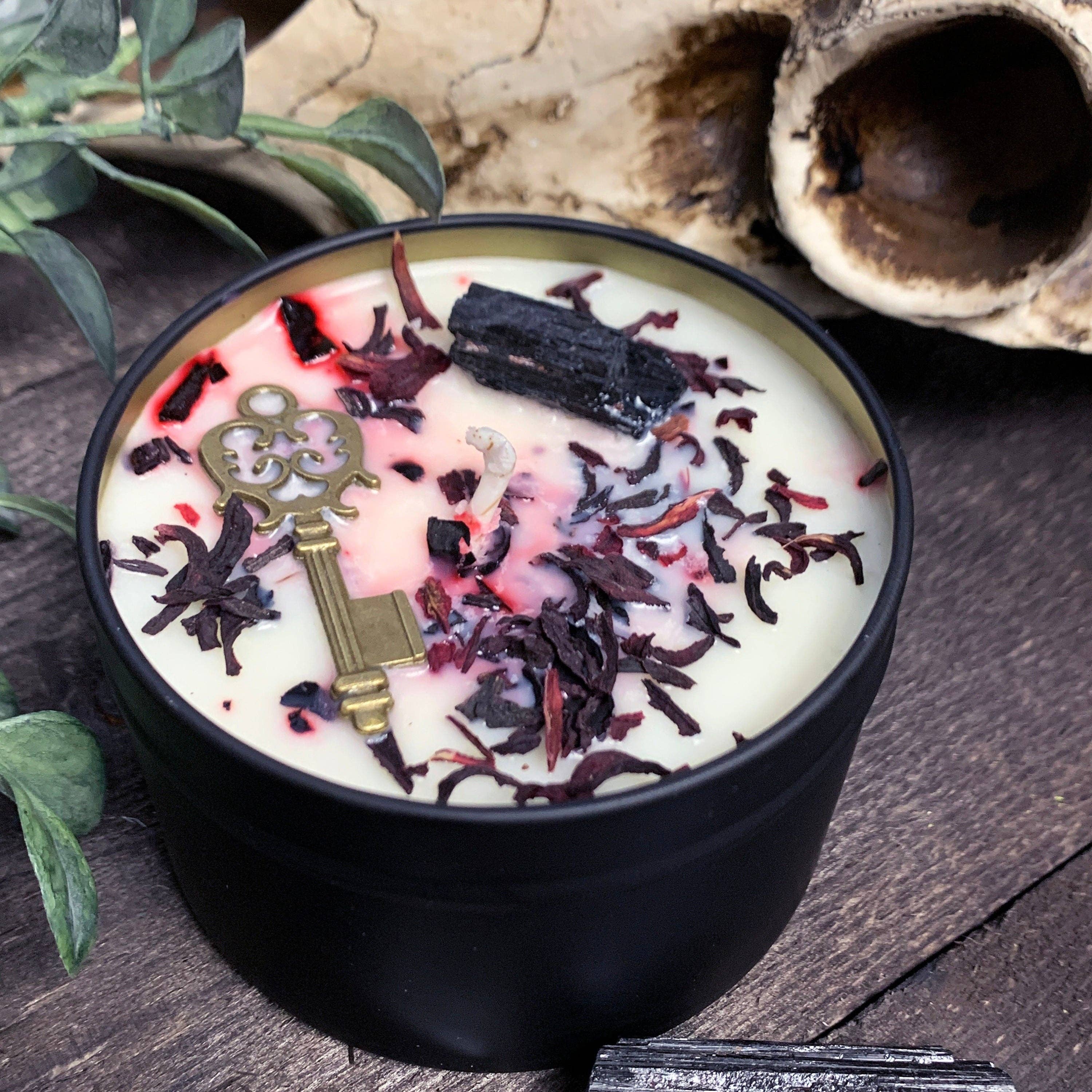 of Forest and Fae - Wholesale Jar/Filled Candle - Hecate Goddess Candle • Witchy Herb & Crystal Infused Candle2