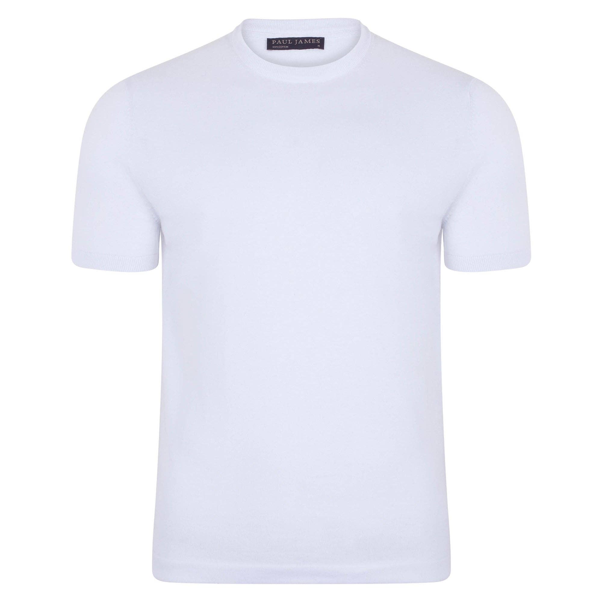 Paul James Knitwear - Wholesale T-Shirt - Men's - Mens Ultra Fine Cotton Knitted T-Shirt31