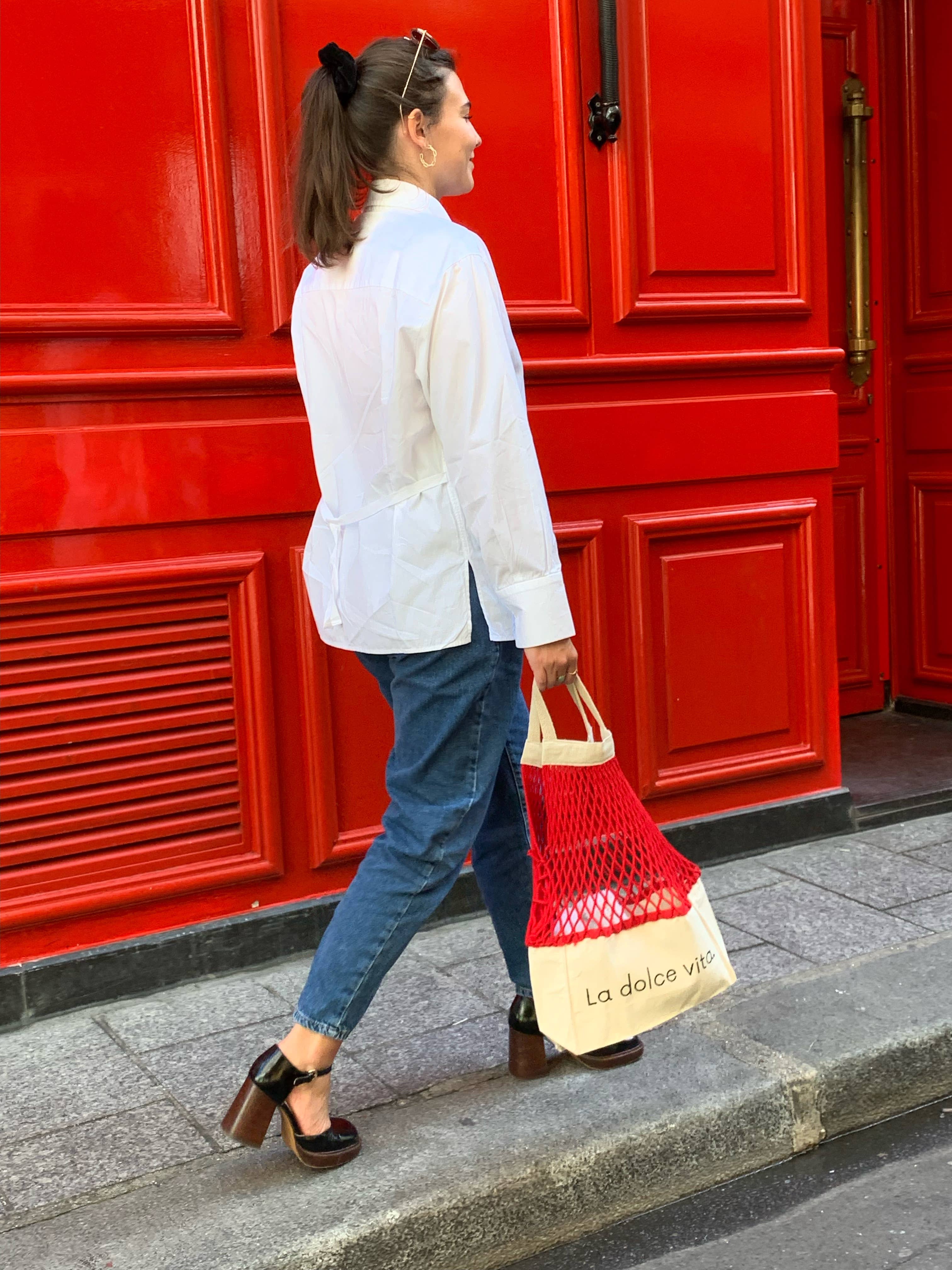 SHOPPINETTE - Wholesale Tote Bag - Women's - Embroidered mesh bag “La Dolce Vita”10