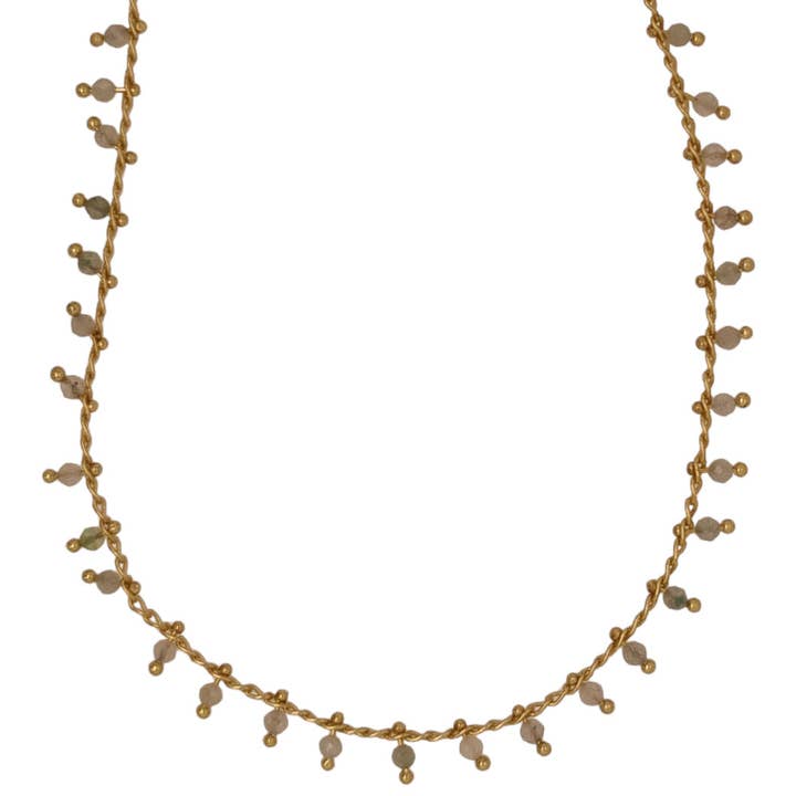 Collana Misty Gold Gemstone Beryl Morganite per la vendita all'ingrosso da parte di PearlGem Designs