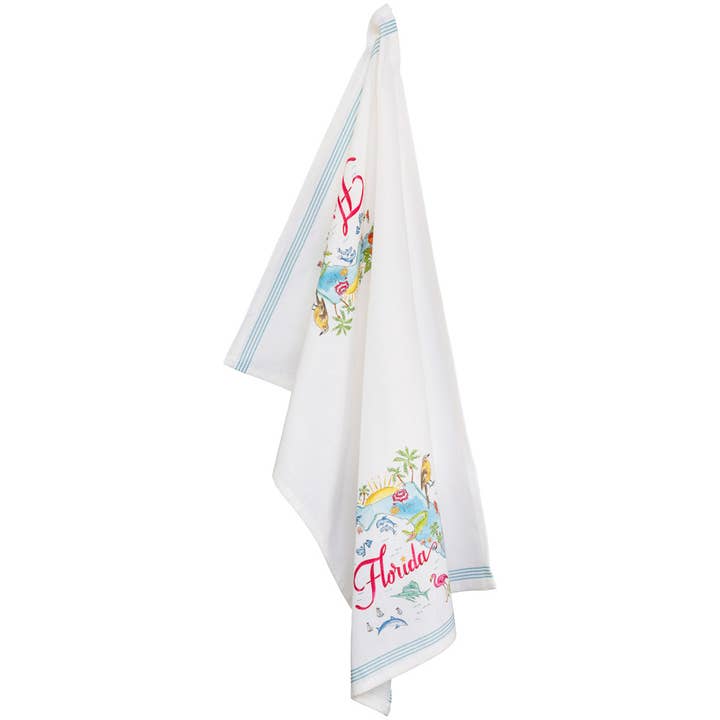 Boston International - Wholesale Tea towel - FL Florida State Collection 28" Cotton Tea Towels Set Of 22