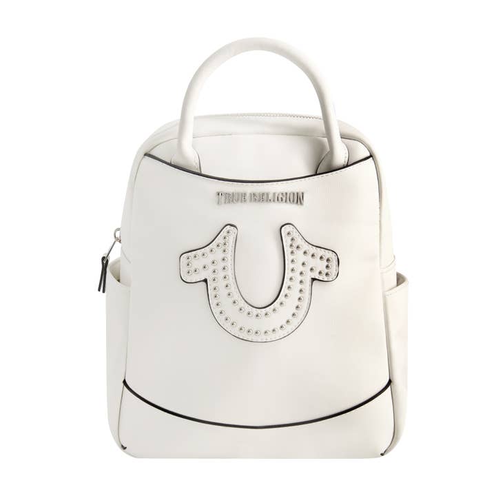 True Religion Studded Horseshoe Mini Backpack white for wholesale by True Religion