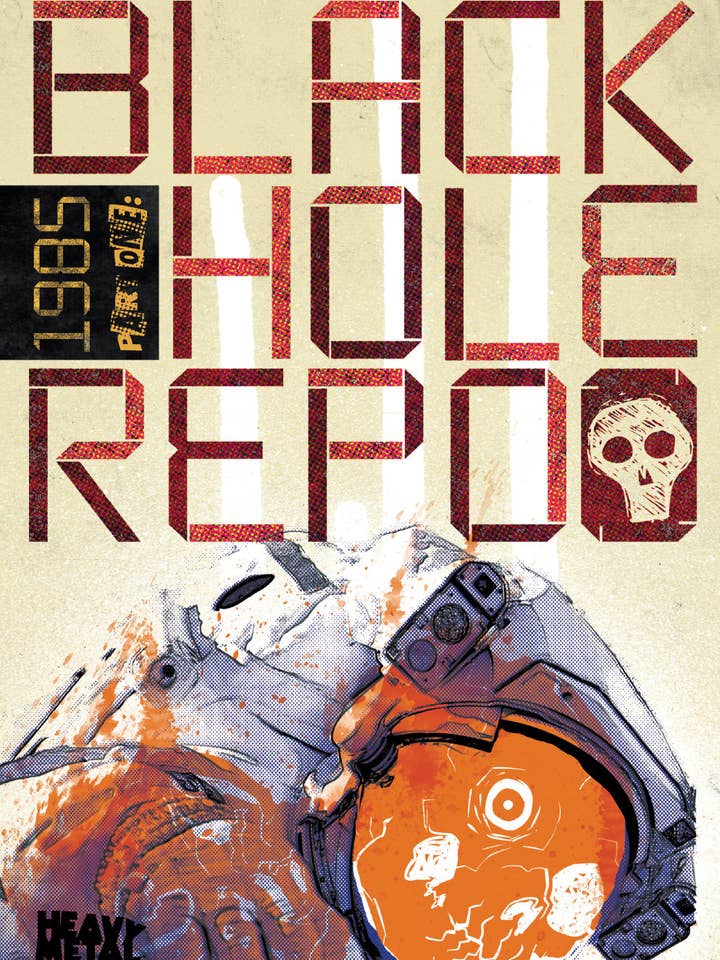 1985 : Trou noir Repo n°1 - Couverture B pour la vente par Heavy Metal