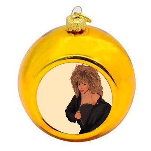 Boules de Noël 'Tina Turner' pour la vente par ART WOW