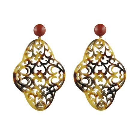 Boucles d'oreilles Preeti, tortue pour la vente par Katie Bartels Jewelry