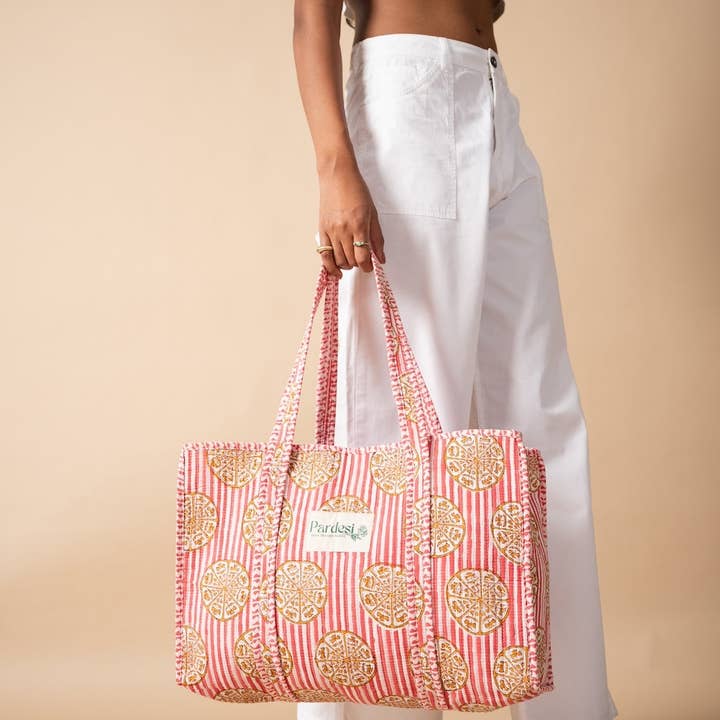 Pardesi New York - Wholesale Tote Bag - Women's - Quilted Market Tote Bag