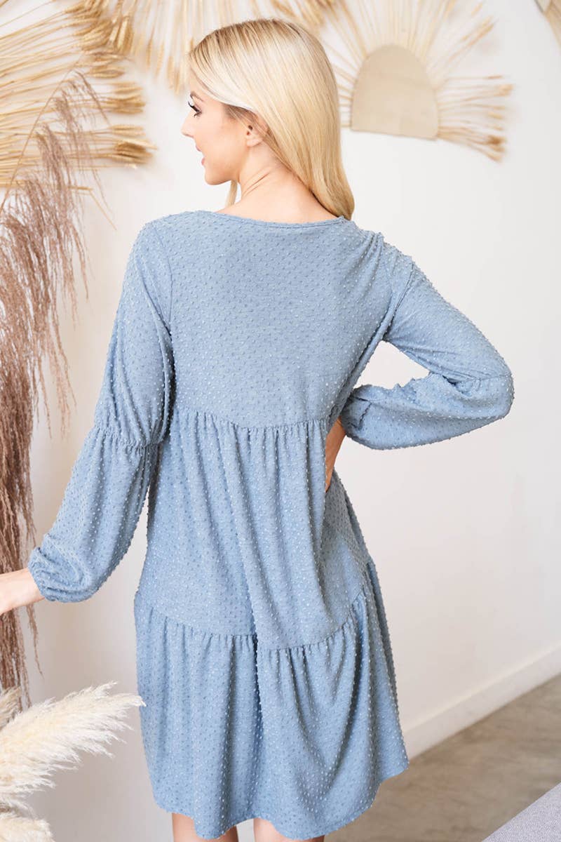 You & Me - Vendita all'ingrosso Vestito - Donna - PPD1246-ABITO A POIS SVIZZERI CON VOLANT CON MANICHE A SBUFFO21