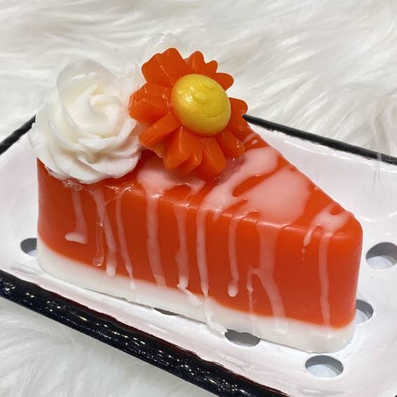 Calla Lily Cosmetics – wholesale Bar Soap – Red Orange Cake - Pie Slice Soap0