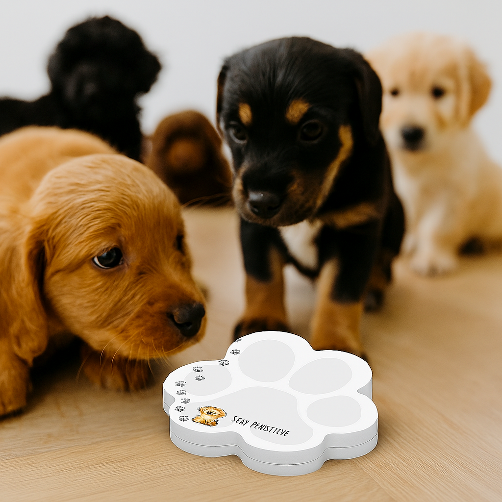 Post-it® Notes Design Series - Vendita all'ingrosso Post-it - Note adesive Post-it® impronta di zampa - Cucciolo - Nota adesiva "Stay Pawsitive"2