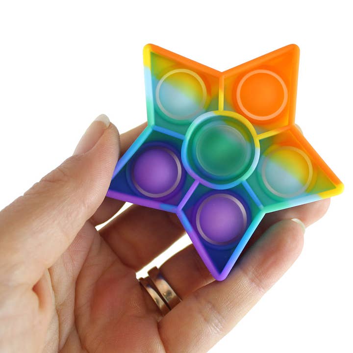Curious Minds Toys – Engroshandel Fidget - Børn – Rainbow Mini 3 „hjerte og stjerne figurer boble Pop Fidget legetøj1