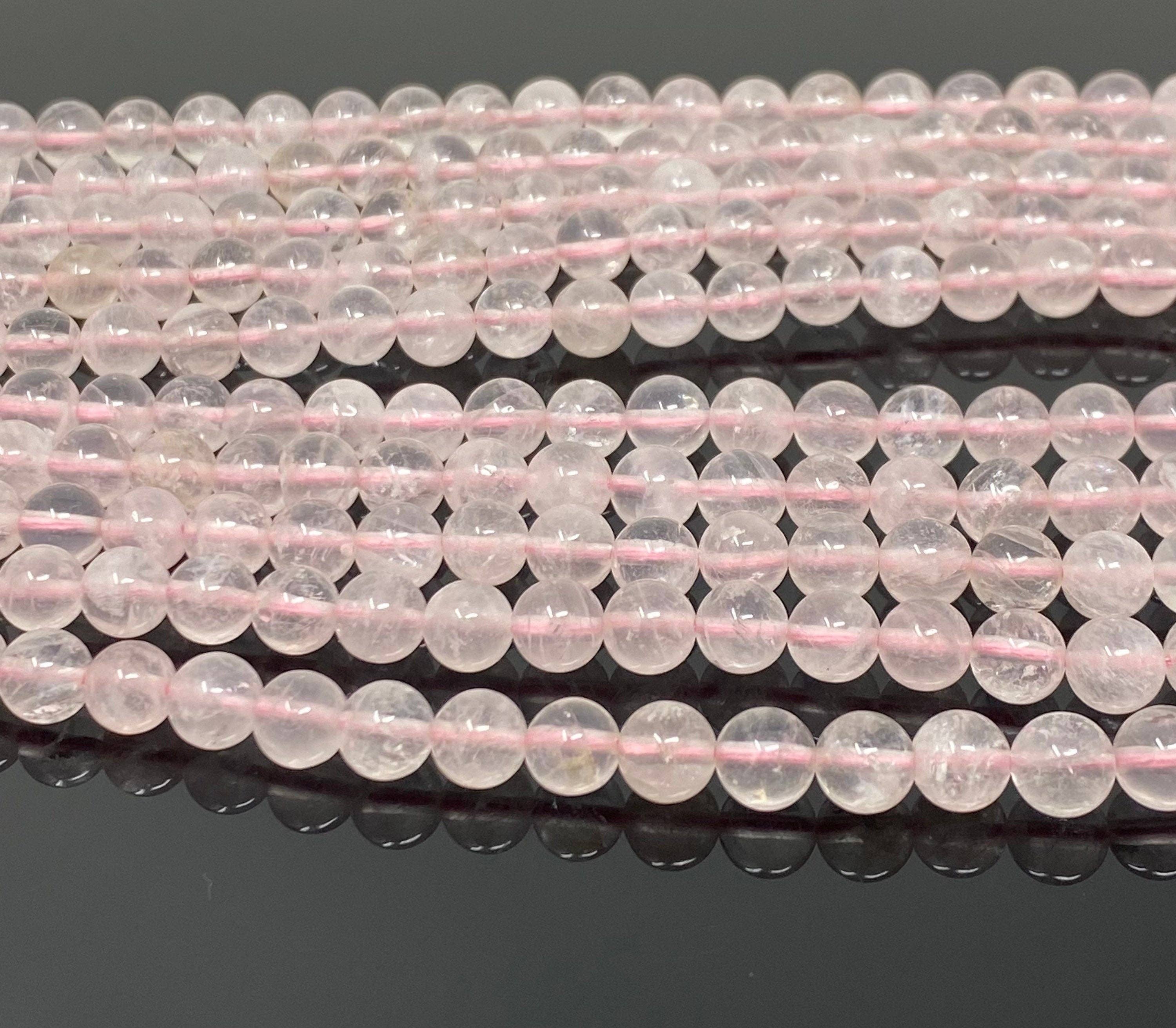 Akstar Gems - Wholesale Beads - 6.5mm Rose Quartz Gemstone Beads, Jewelry Supplies for Jewelry Making, Wholesale Bulk Beads, AAA Quality, 15” Strand3
