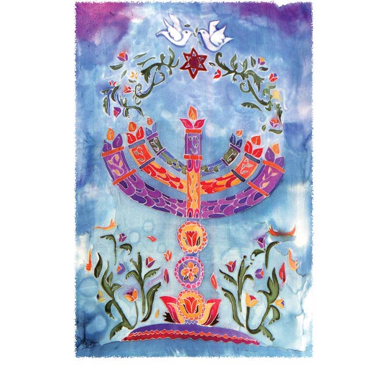 717 Menorah Bat Mitzvah Card for wholesale by Another Creation by Michele Pulver, LLC