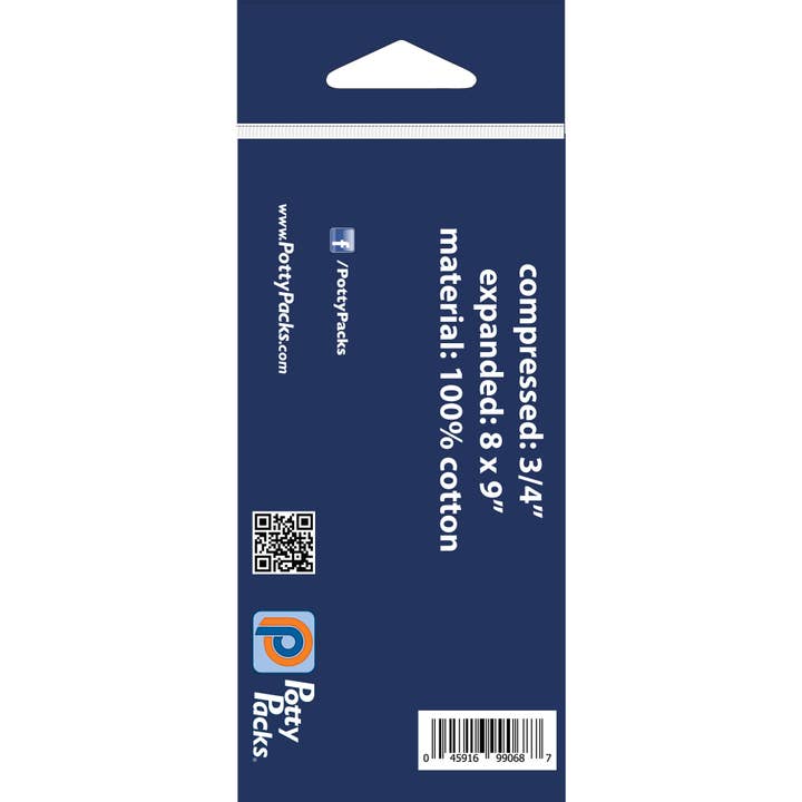 Potty Packs - Wholesale Hand Towel - Compressed Towels - 10 Pack: Compact Convenient Towels