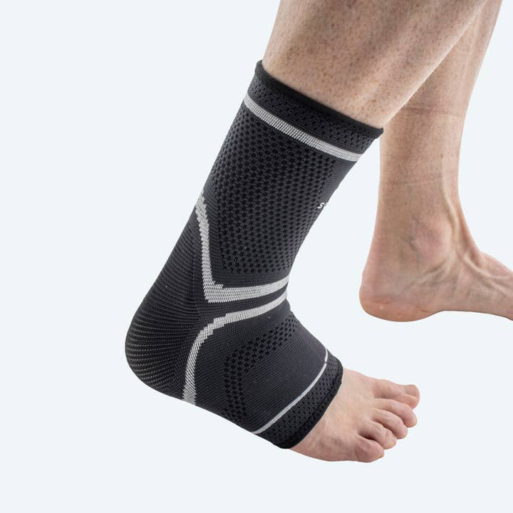 Black Skelcore Targeted Compression Elastic Ankle Support Sleeve for wholesale on Faire4
