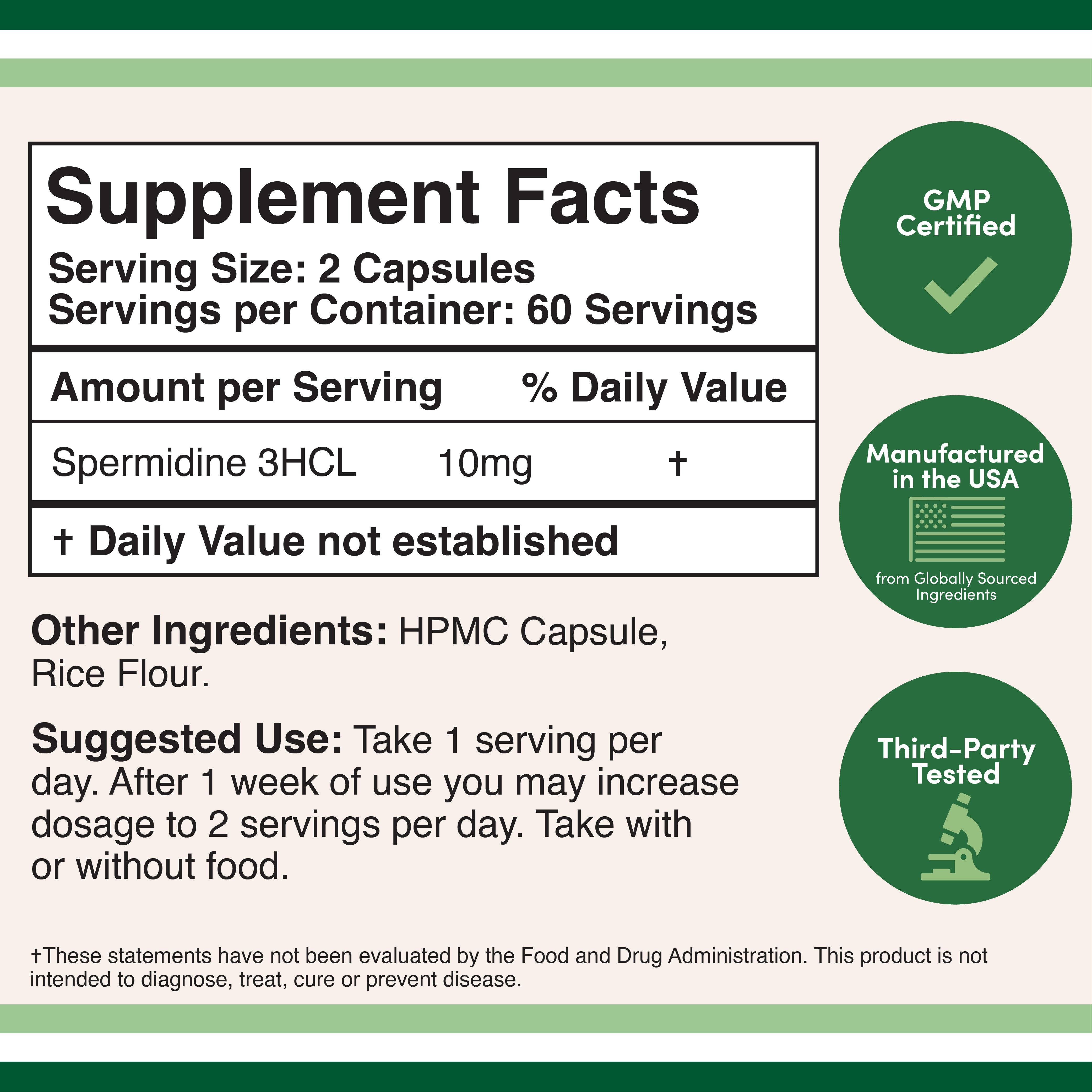 Double Wood Supplements - Wholesale Oral Supplement/Vitamin - Spermidine1