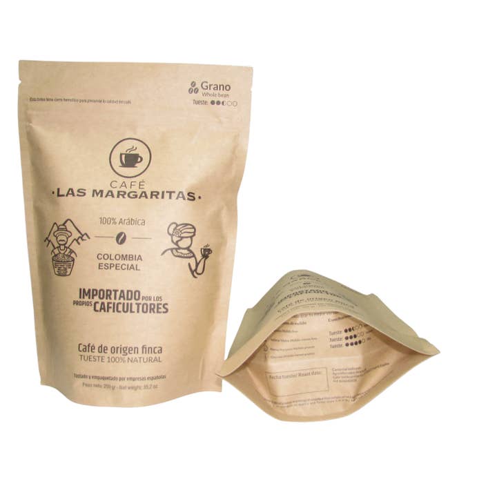 Café Las Margaritas - Wholesale Koffiebonen - KOFFIE COLOMBIA origine Finca Arabica GRAAN 30x250g natu gebraden