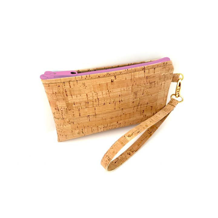 Natalie Therese - Wholesale Wristlet - Cork Simple Wristlet in 3 Sizes | Rustic Cork15