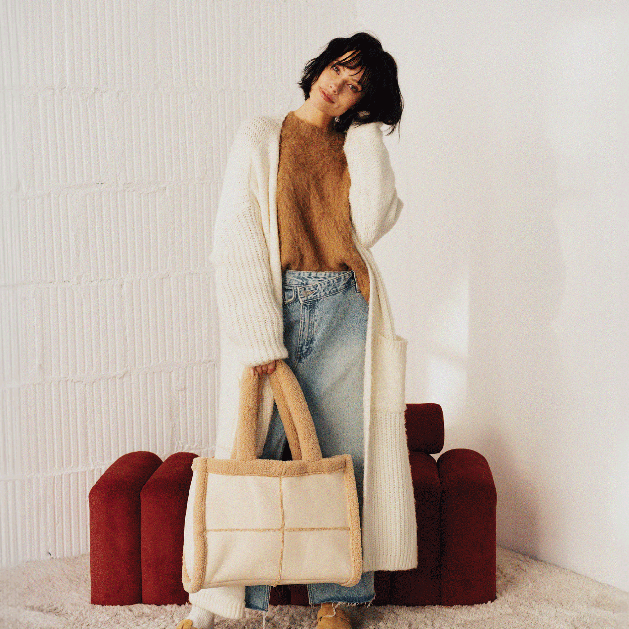 Like Dreams – wholesale Tote bag – Women's – North Everyday Sherpa Tote – Cozy Christmas Carryall27