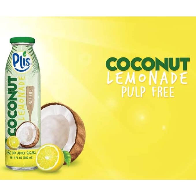 I Got Your Candy - Wholesale Fruit Juice - Ricky Joy Plis Coconut Lemonade Pulp Free 10.1 fl oz - 12ct