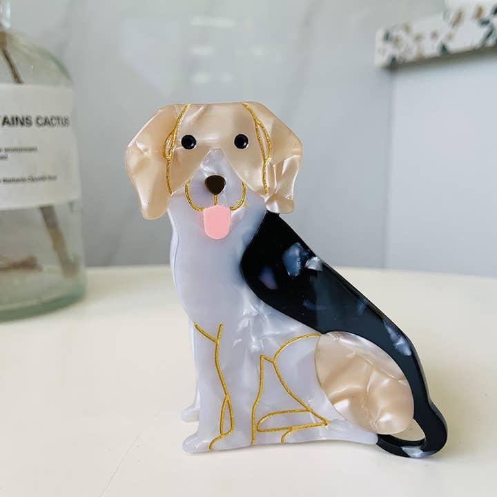 ACCITY - Wholesale Hair Clip - Women's - Cartoon Dachshund Corgi Acetate Hair Claw Clip_CWAHA0555