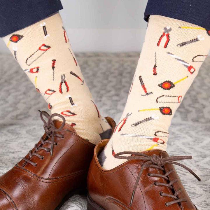 The Royal Standard - Wholesale Socks - Men's - Men's Handyman Socks Tan/Gray One Size