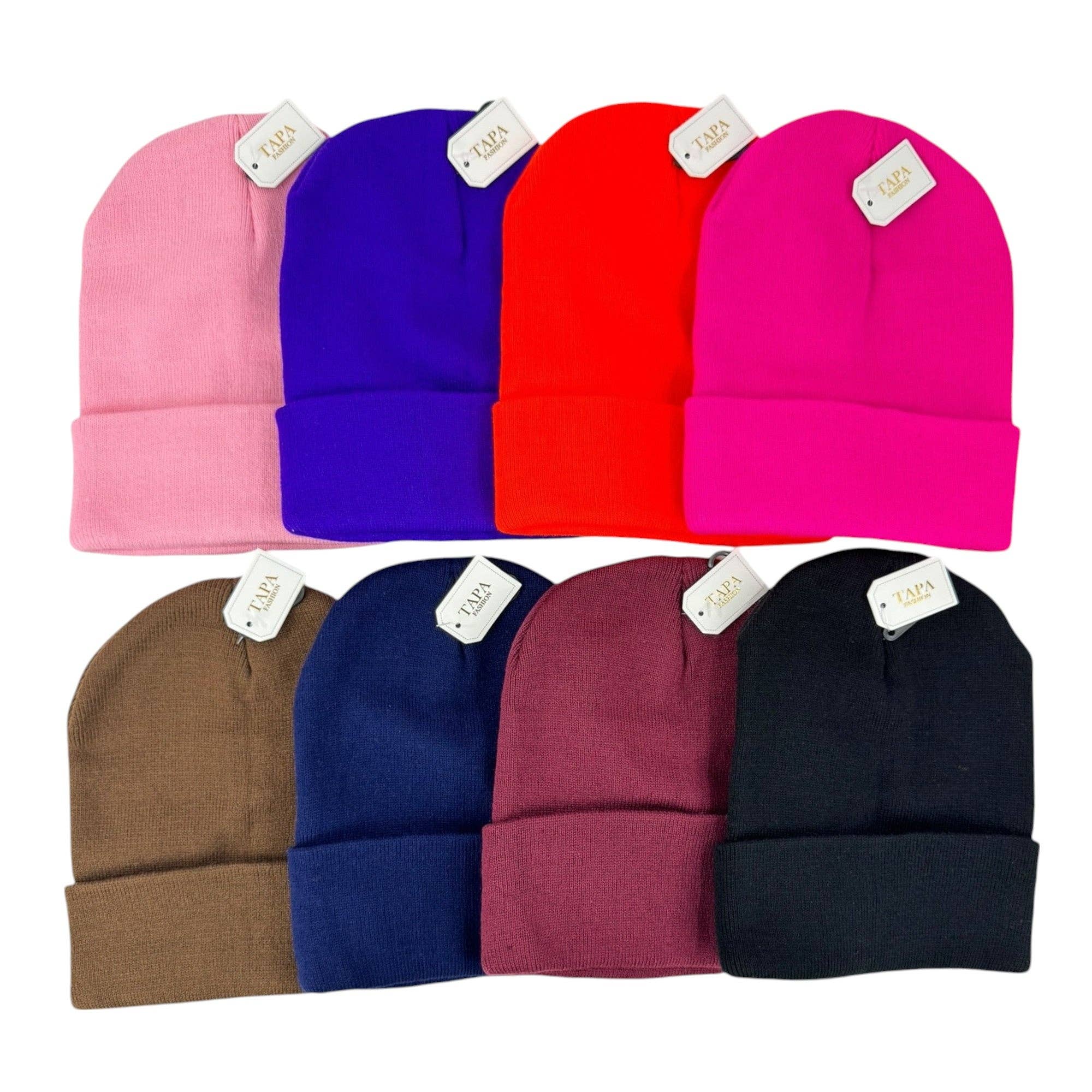 TAPA fashion - Wholesale Beanie - Women's - Solid Color Plain Long Beanie BP100-C (12PC)5