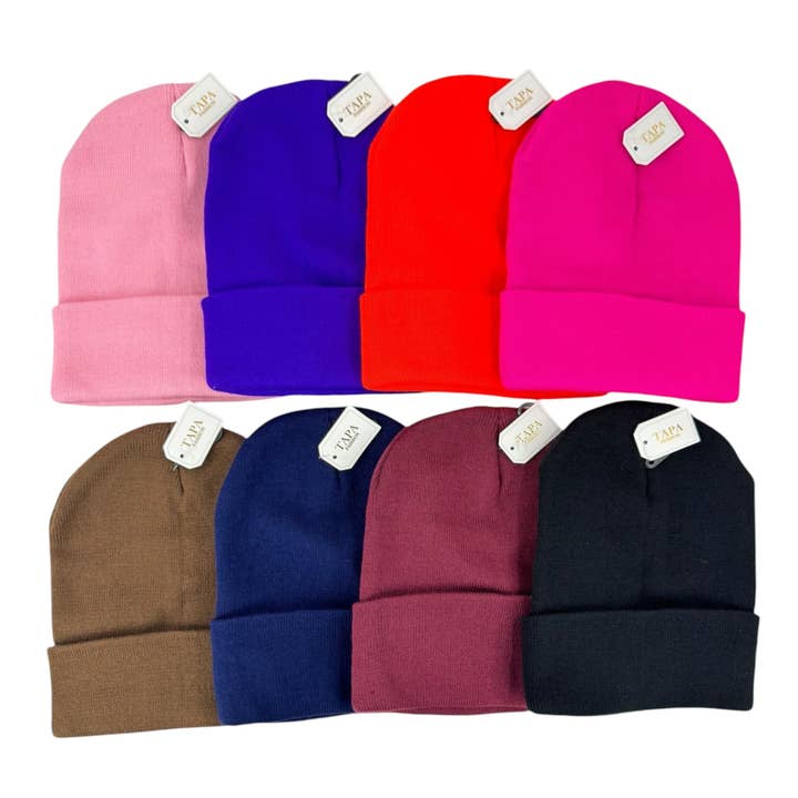 TAPA fashion - Wholesale Beanie - Women's - Solid Color Plain Long Beanie BP100-C (12PC)5