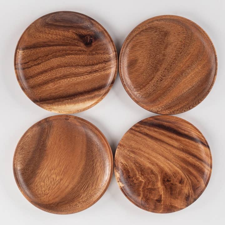 SMI Designs Wooden Puzzles - Wholesale Serving tray - Gourmet Acacia Wood Charger Plates: Serving Trays Set of 41