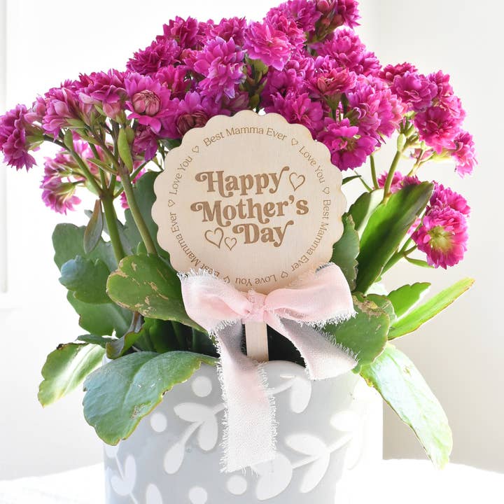 Mother's Day Gift Plant Stake Best Mum Ever Sign Flower for wholesale by Etchedoccasions