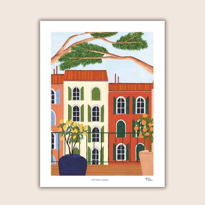 Poster - Het Terras - Flore voor wholesale door JOG | Maison d’éditions