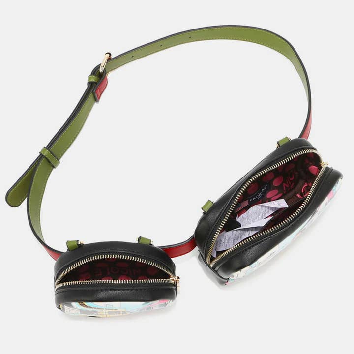 Beyond Apparel - Wholesale Belt Bag - Women's - Nicole Lee USA Double Pouch Fanny Pack