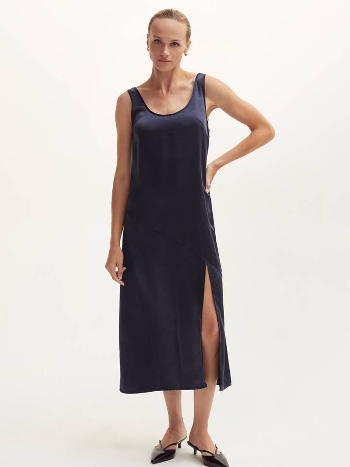 CD8590-1 - Derin Satin Tank Dress for wholesale by Crescent