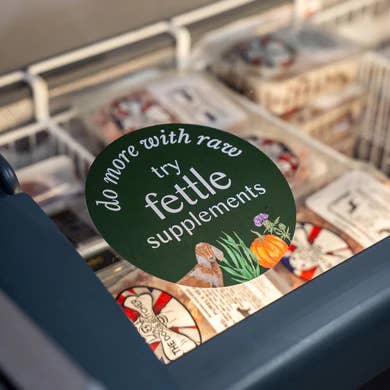Fettle Freezer Stickers – 170mm Raw-Friendly POS Display for wholesale by Fettle