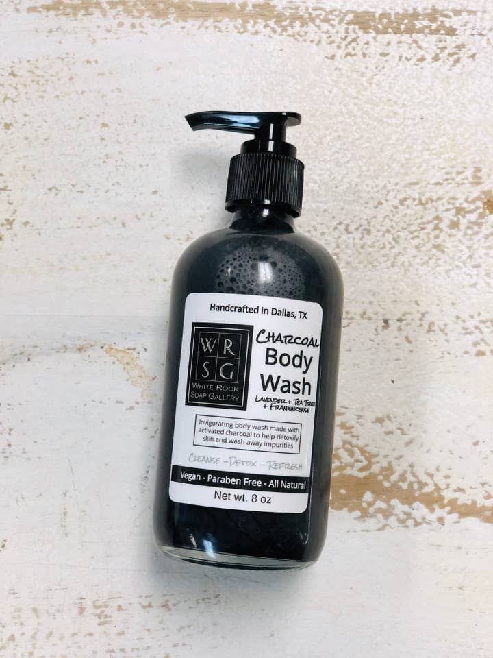 Charcoal Body Wash for wholesale by White Rock Soap Gallery