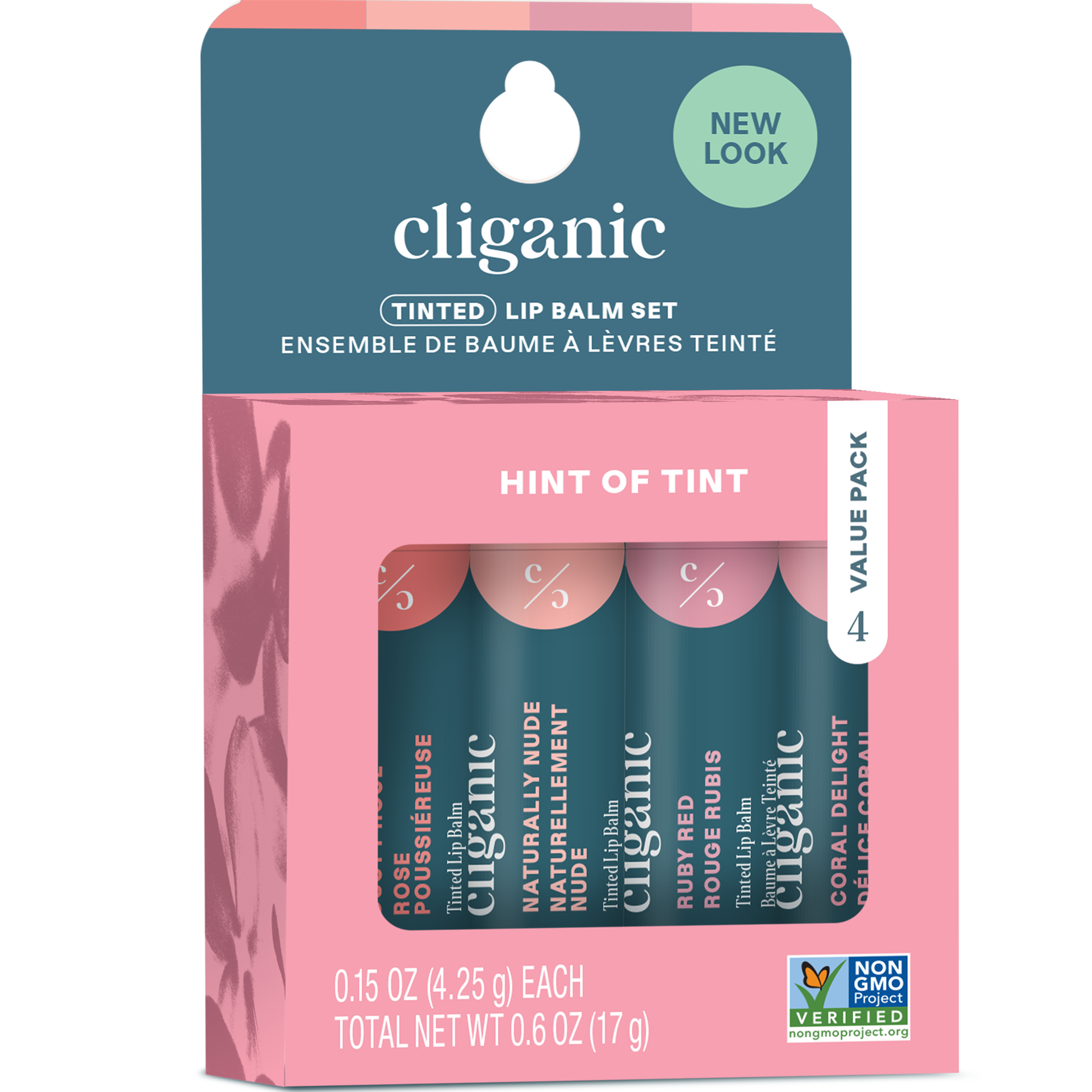 Cliganic - Wholesale Lip Balm - NON-GMO Tinted Lip Balm, 4 Colors2