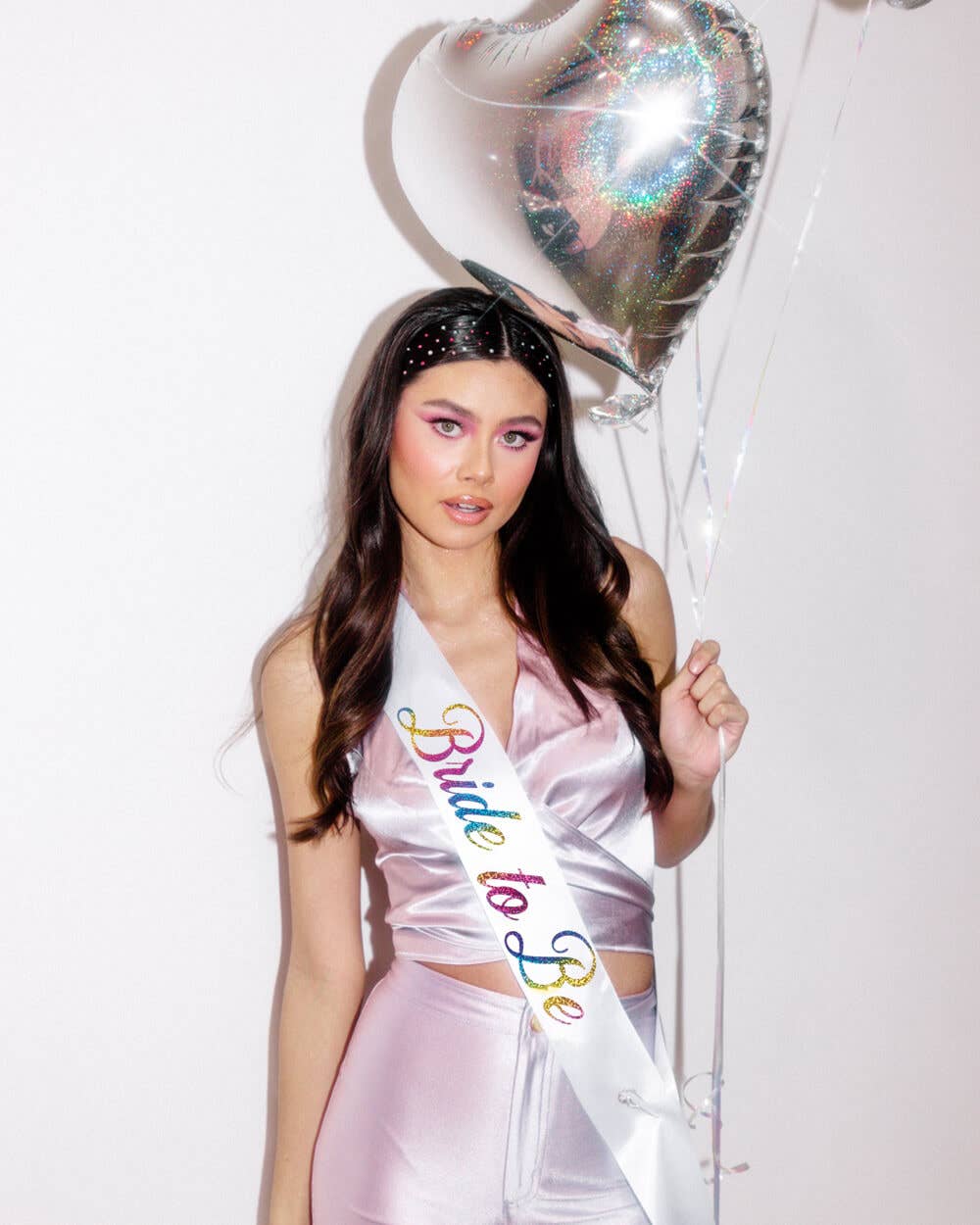 xo, Fetti - Wholesale Party Favor - Bride Pride Rainbow Foil Sash, Bach Party Accessory5