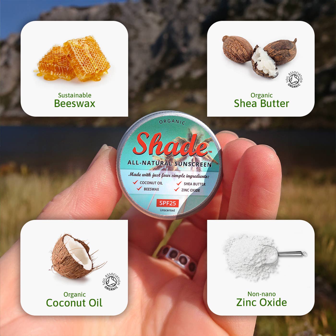 Not the Norm Natural Alternatives – wholesale Sunscreen – Shade All-Natural Sunscreen | SPF25 | 15ml | Pocket sized!1