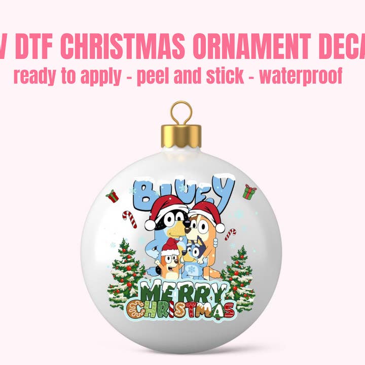 UV DTF Christmas Ornaments #105 for wholesale by One Stop Cups