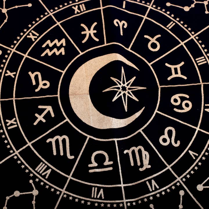 Something Different Wholesale - Wholesale Tapestry/Textile - 72cm Black Astrology Wheel Altar Cloth2