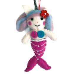 Sirena con coda rosa – ornamento sospeso per la vendita all'ingrosso da parte di Santa and friends